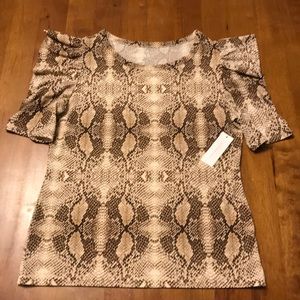 NWT NY&C Snakeskin Style Shirt Sz. M